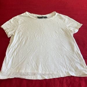 100% pima cotton S short sleeves white top from Rachel Zoe